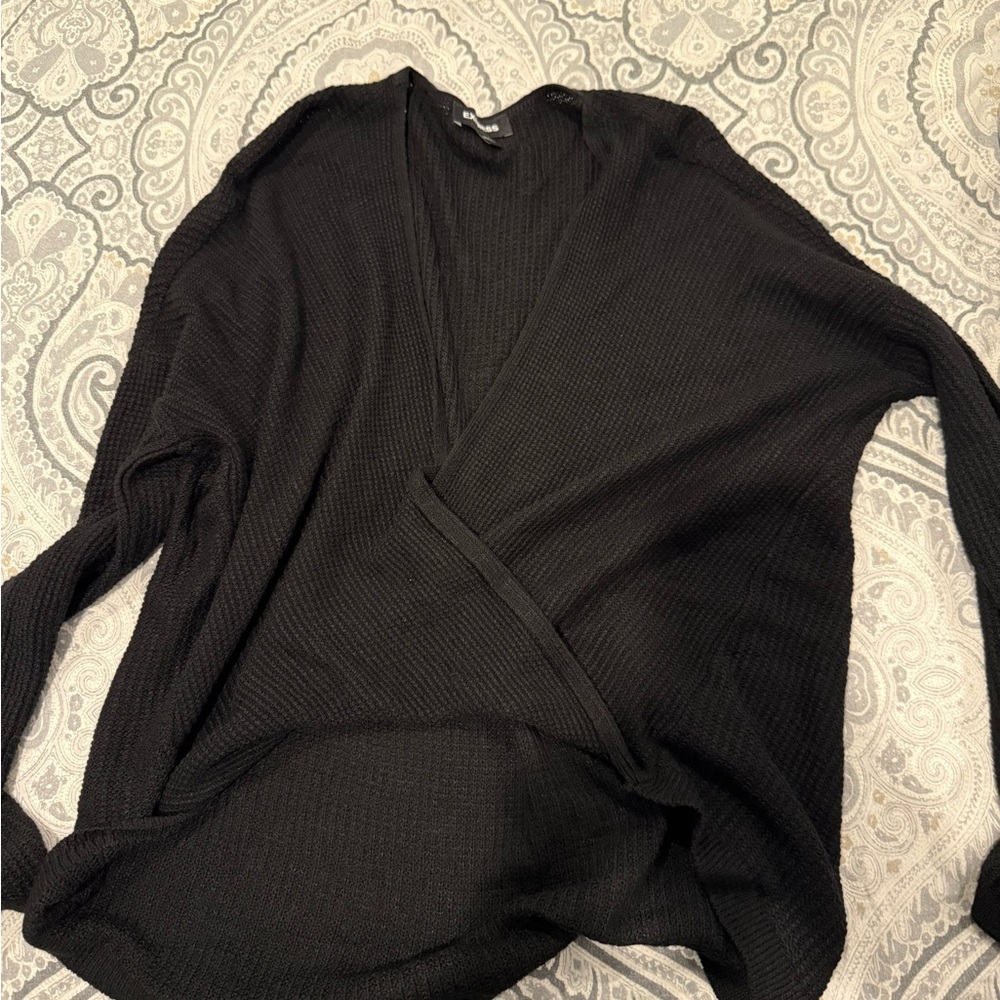 Express Black V-Neck Sweater - Picture 1 of 1